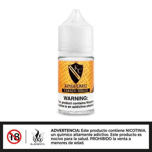King's Crest Salt - Tabaco Dulce 30ml