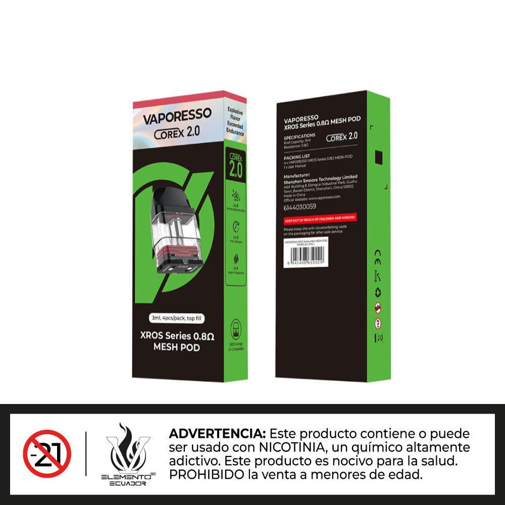 Vaporesso Xros - Pod de Repuesto 4 Unidades